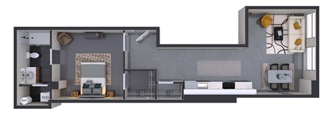 1 bed 1 bath T at Textile Apartments, Cincinnati, OH, 21286